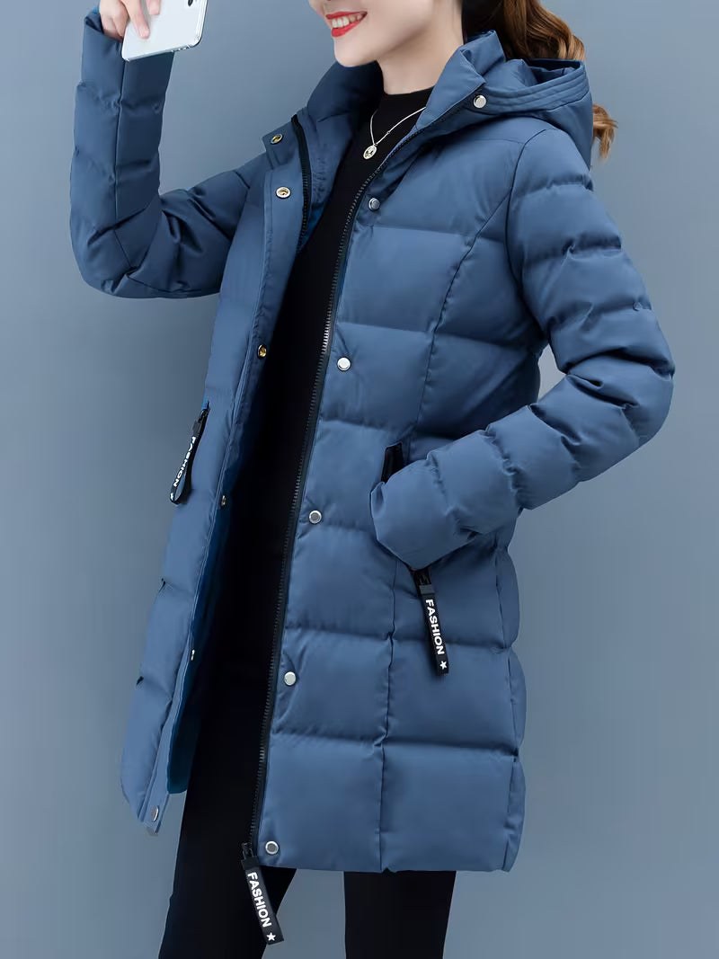 Cappotto trapuntato donna con cappuccio e doppia chiusura 6