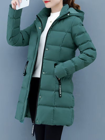 Cappotto trapuntato donna con cappuccio e doppia chiusura 9