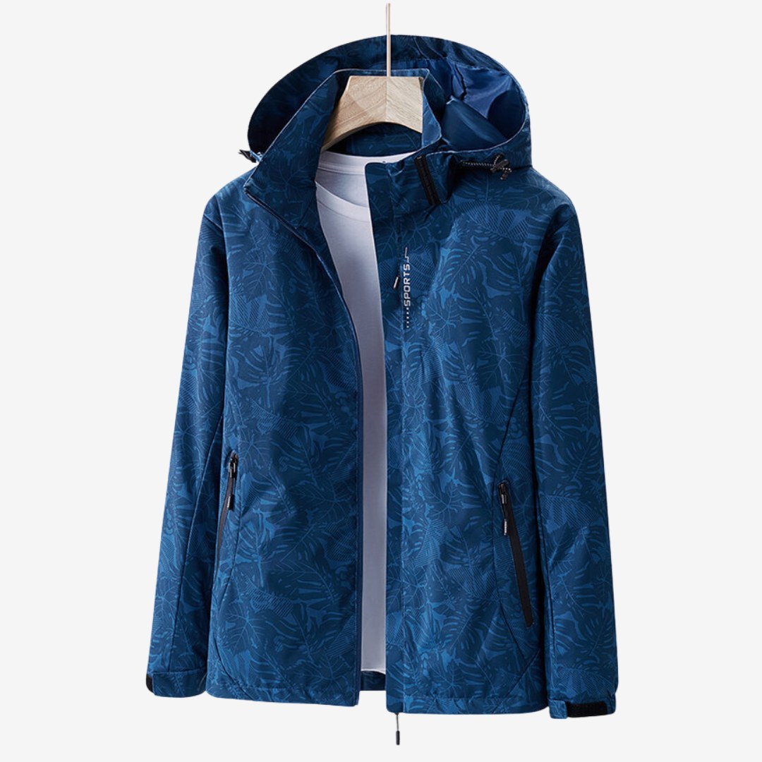Giacca antipioggia donna con cappuccio a coulisse e zip 5