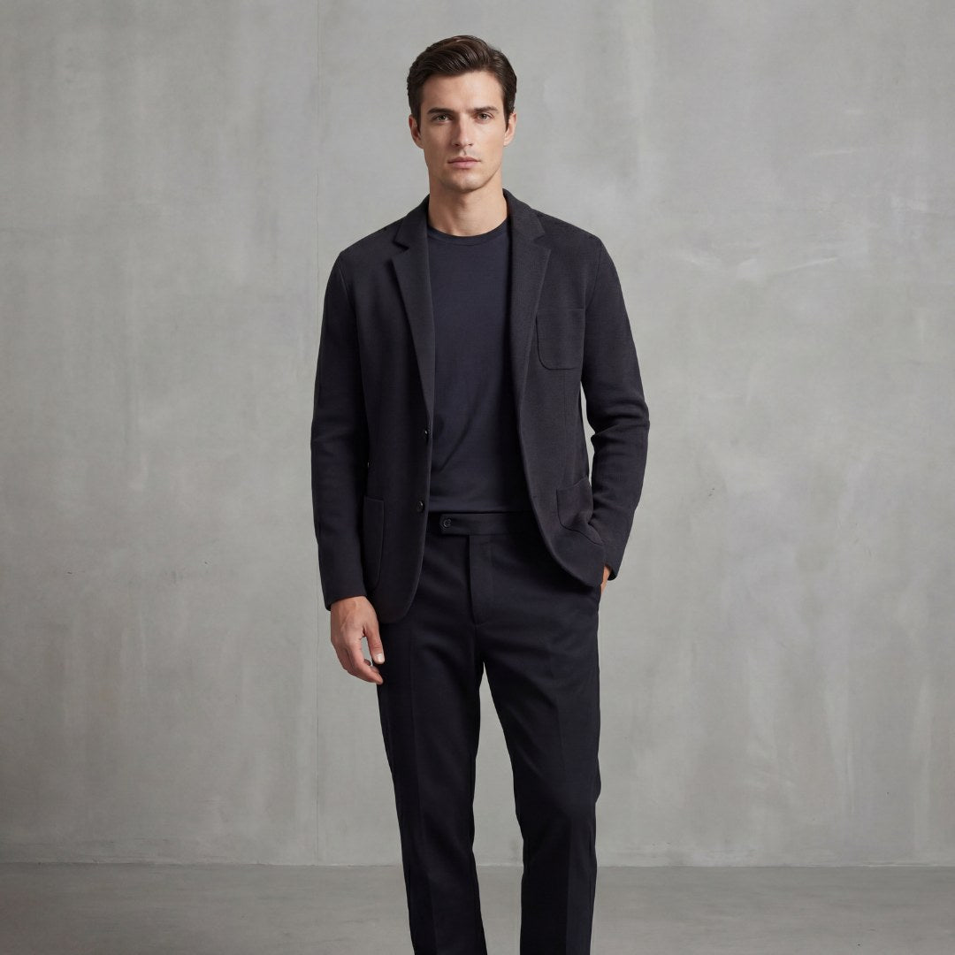 Giacca blazer uomo monopetto con revers e taglio sartoriale 2