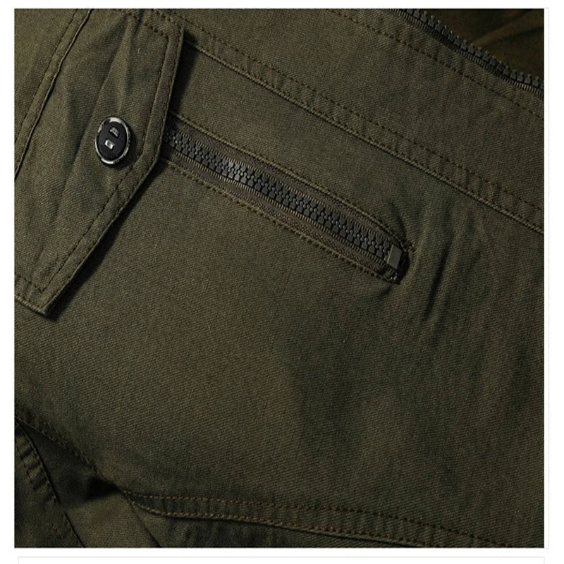 Giacca casual uomo in misto cotone con collo alto e tasche 2
