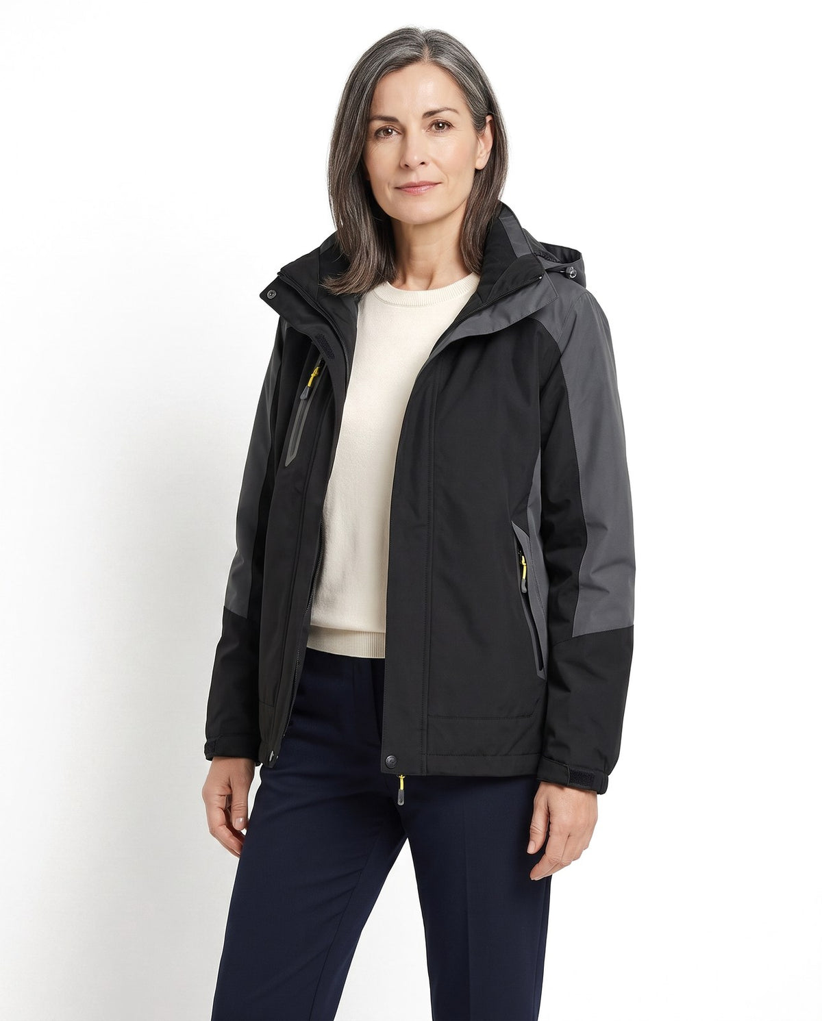 Giacca impermeabile donna antivento con cappuccio outdoor 1