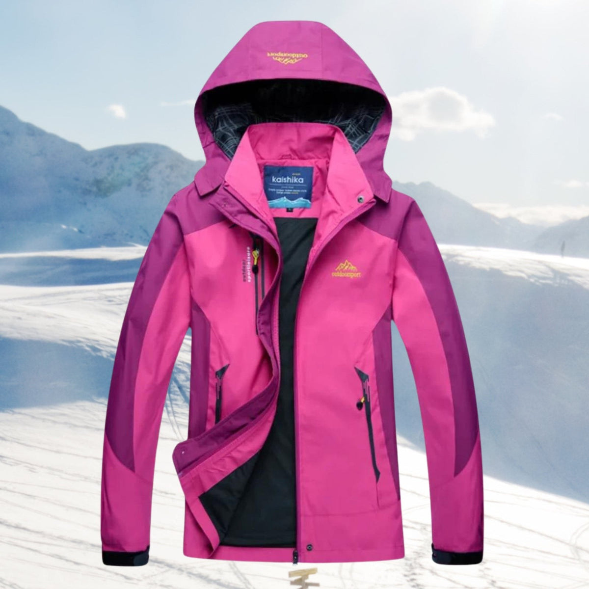 Giacca impermeabile donna antivento con cappuccio outdoor 6