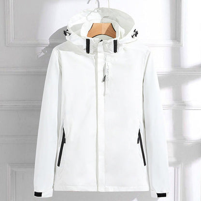 Giacca impermeabile donna con cappuccio staccabile 4