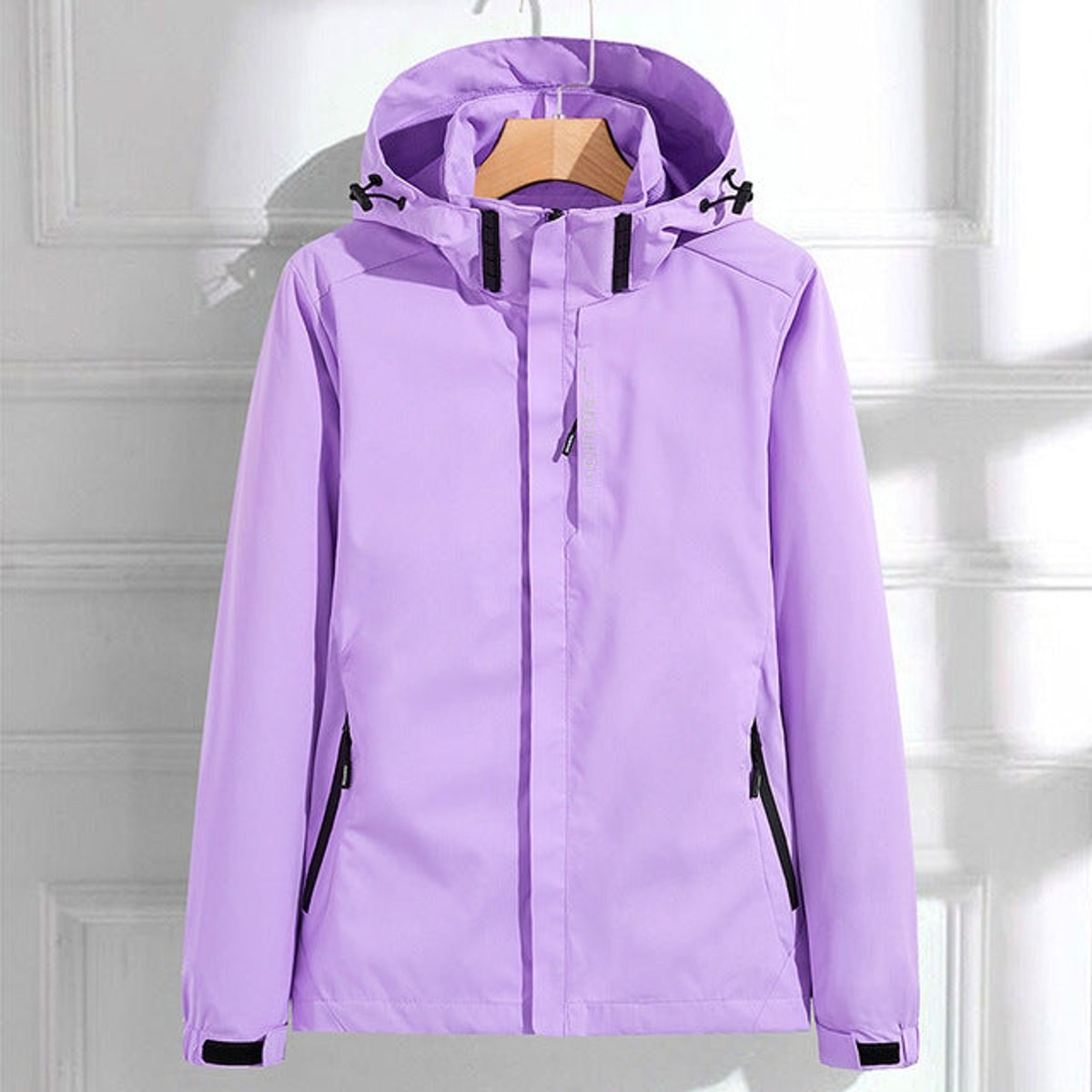 Giacca impermeabile donna con cappuccio staccabile 3