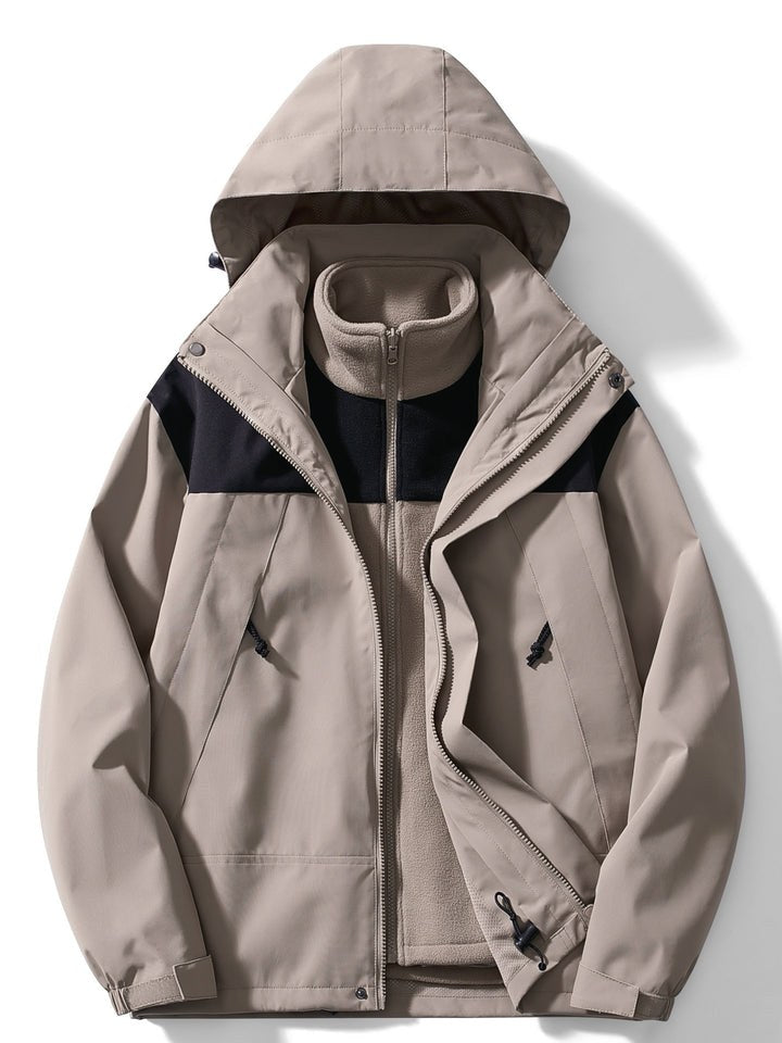 Giacca impermeabile donna 3 in 1 con pile staccabile 4
