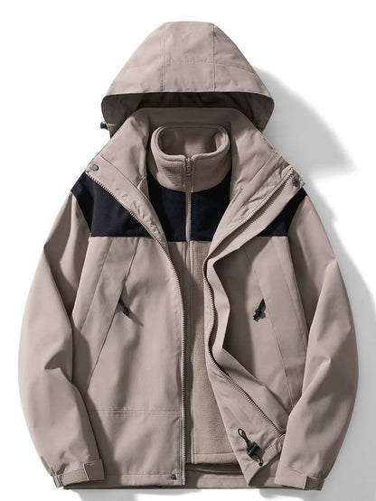 Giacca impermeabile donna 3 in 1 con pile staccabile 4