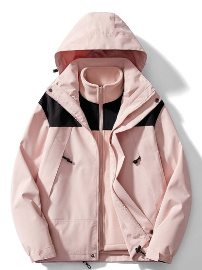 Giacca impermeabile donna 3 in 1 con pile staccabile 6