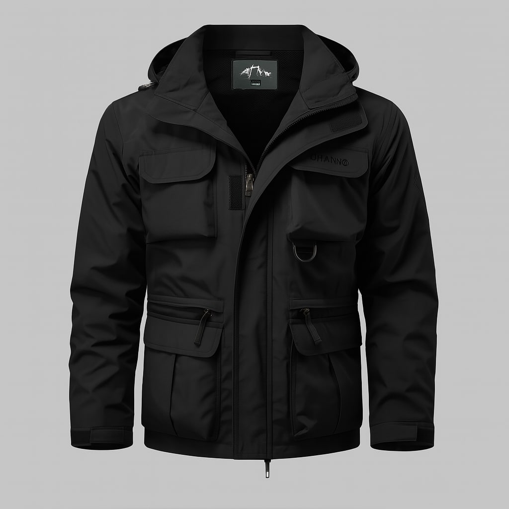 Giacca impermeabile in stile militare da uomo 1