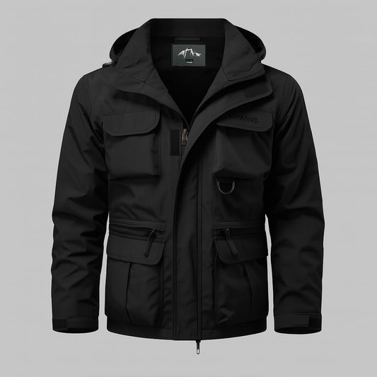 Giacca impermeabile in stile militare da uomo 1