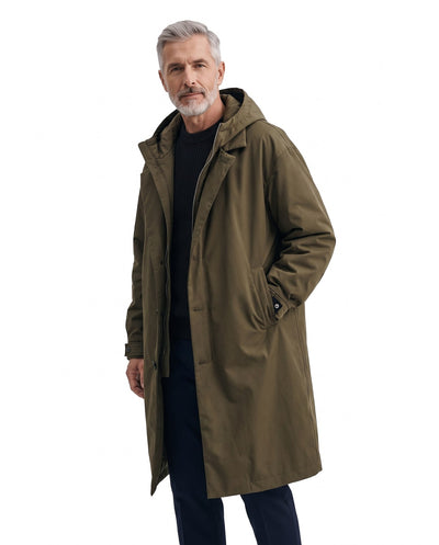 Dario | Uomo Giacca Impermeabile Cappuccio Regolabile Tasche