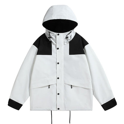 Giacca impermeabile uomo tecnica con cappuccio regolabile 6