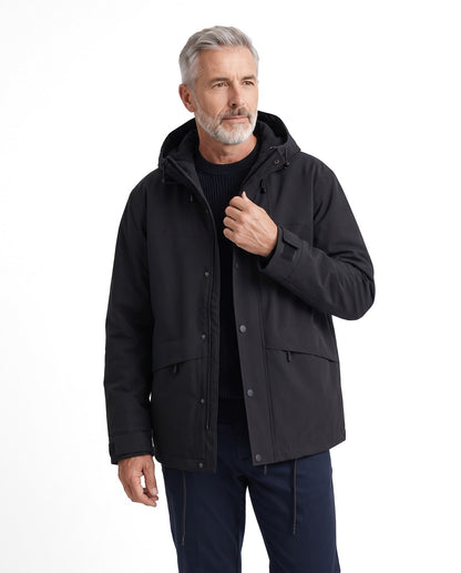 Giacca impermeabile uomo tecnica con cappuccio regolabile 1