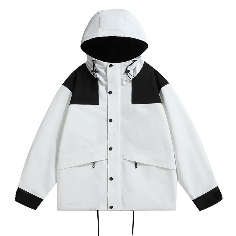 Giacca impermeabile uomo tecnica con cappuccio regolabile 2