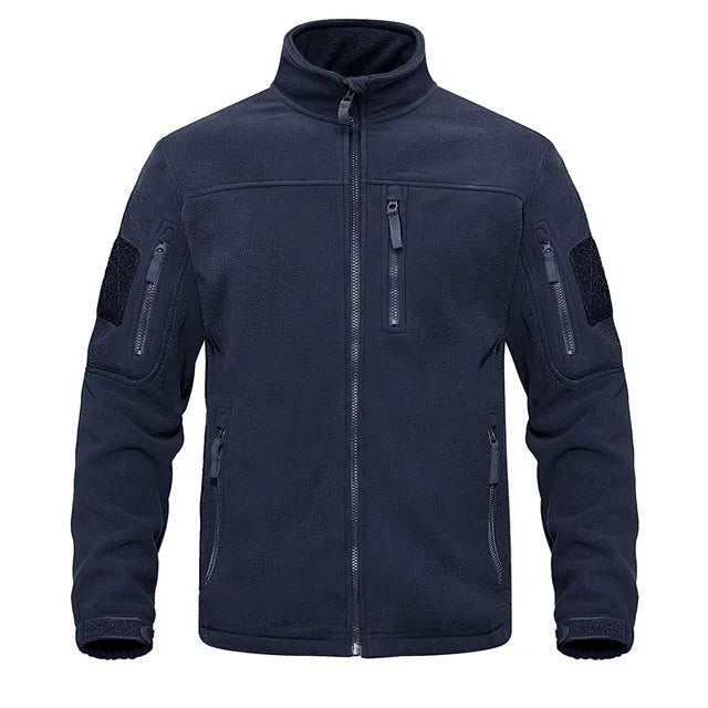 Giacca in pile uomo stile tattico con tasche multiple 5