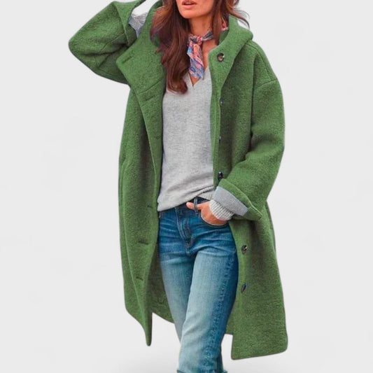 Giacca invernale lunga donna calda dalla linea urbana