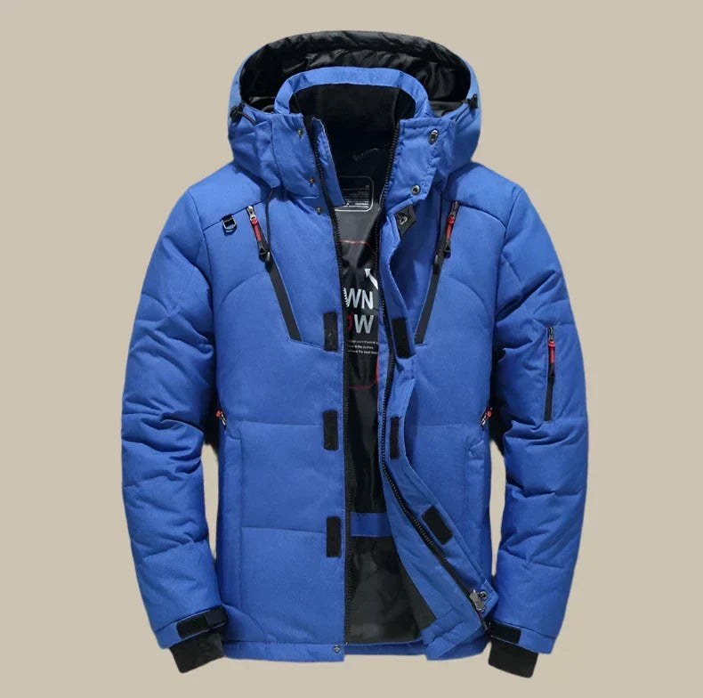 Giacca invernale uomo antivento con cappuccio regolabile 2