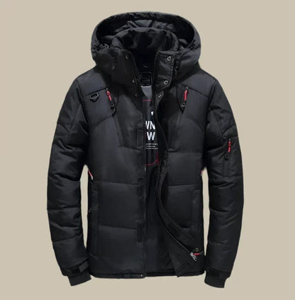 Giacca invernale uomo antivento con cappuccio regolabile 3