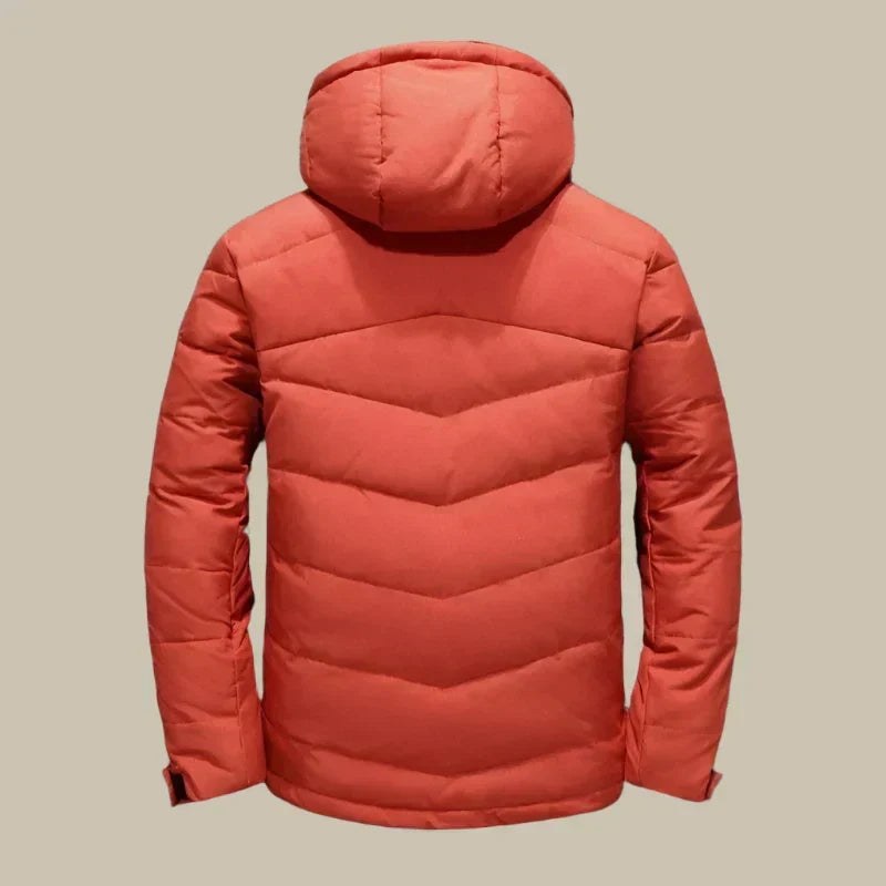 Giacca invernale uomo antivento con cappuccio regolabile 5