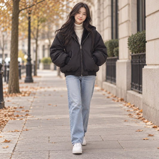 Giacca reversibile con cappuccio donna, 2 in 1 autunno e inverno 1