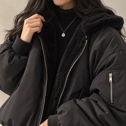 Giacca reversibile con cappuccio donna 2