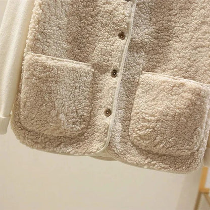 Gilet teddy donna caldo con chiusura a bottoni e imbottitura 9