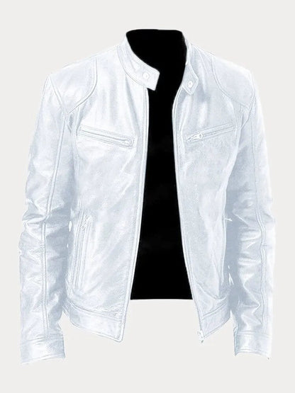 Giubbotto biker uomo con fodera imbottita e polsini 8