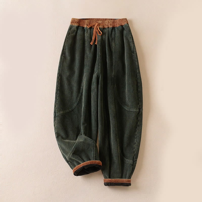 Pantaloni harem in velluto a coste donna 2