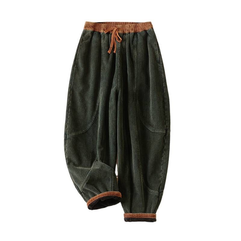 Pantaloni harem in velluto a coste donna 4