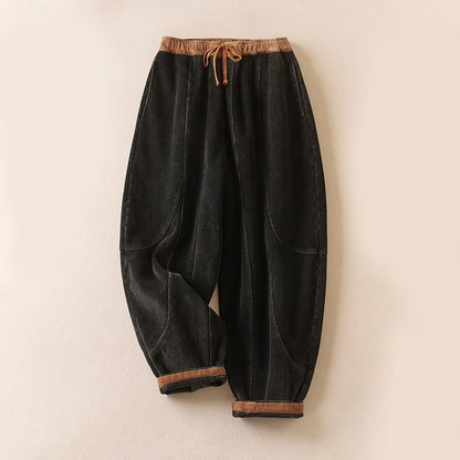 Pantaloni harem in velluto a coste donna 5