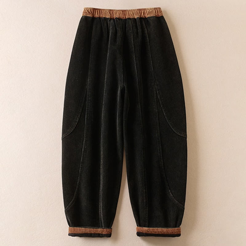 Pantaloni harem in velluto a coste donna 6