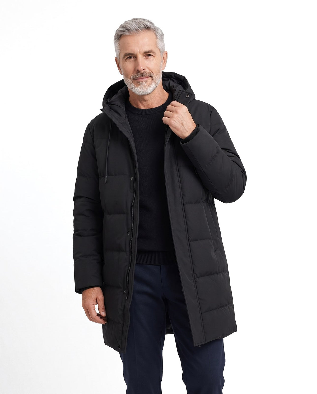 Parka uomo imbottito invernale dalla vestibilità comoda 1