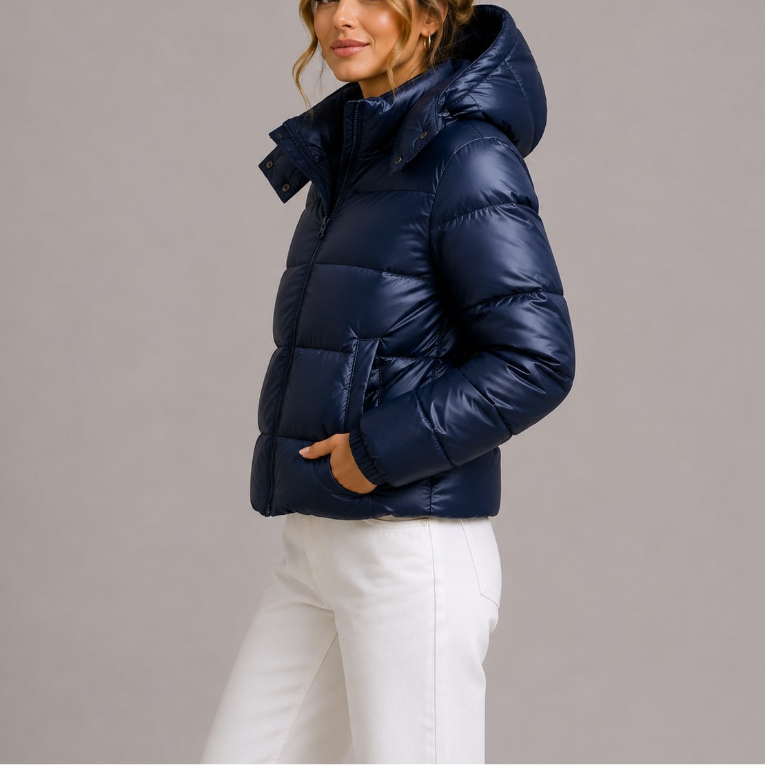 Piumino con cappuccio donna 2