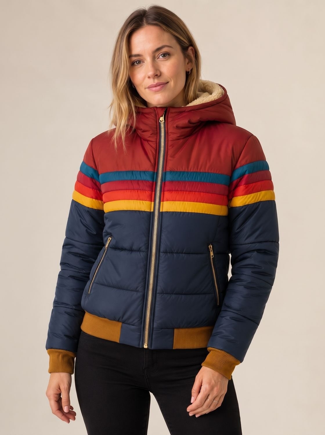 Piumino impermeabile con cappuccio donna 1