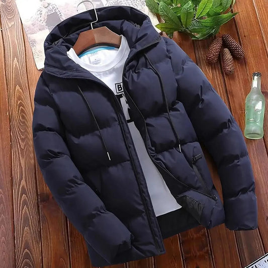 Piumino Invernale da Uomo con Cappuccio e Imbottitura Calda 1