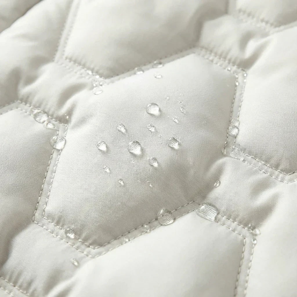 Piumino lungo donna con cappuccio idrorepellente 6