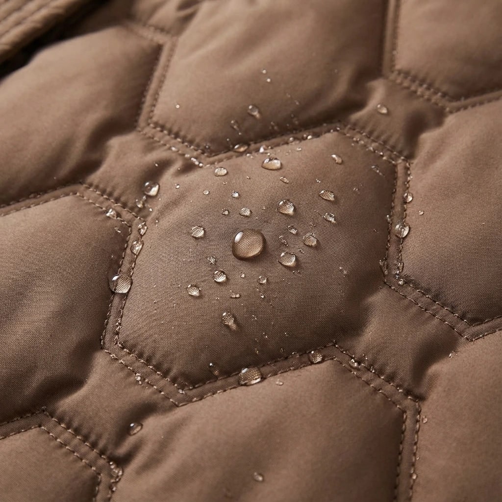Piumino lungo donna con cappuccio idrorepellente 7