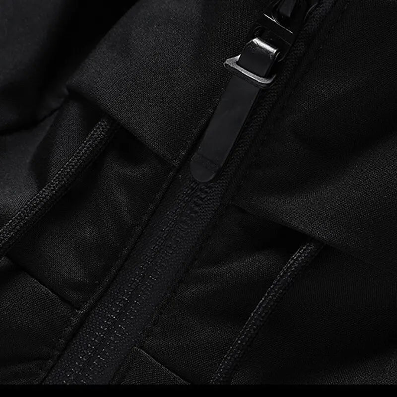 Piumino uomo caldo con cappuccio regolabile e tasche 6