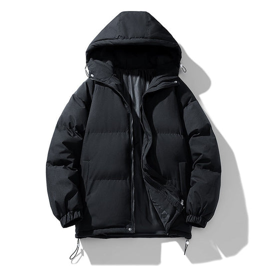 Piumino uomo invernale con cappuccio e zip