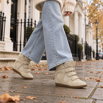 Sneakers alte con zeppa nascosta donna 1
