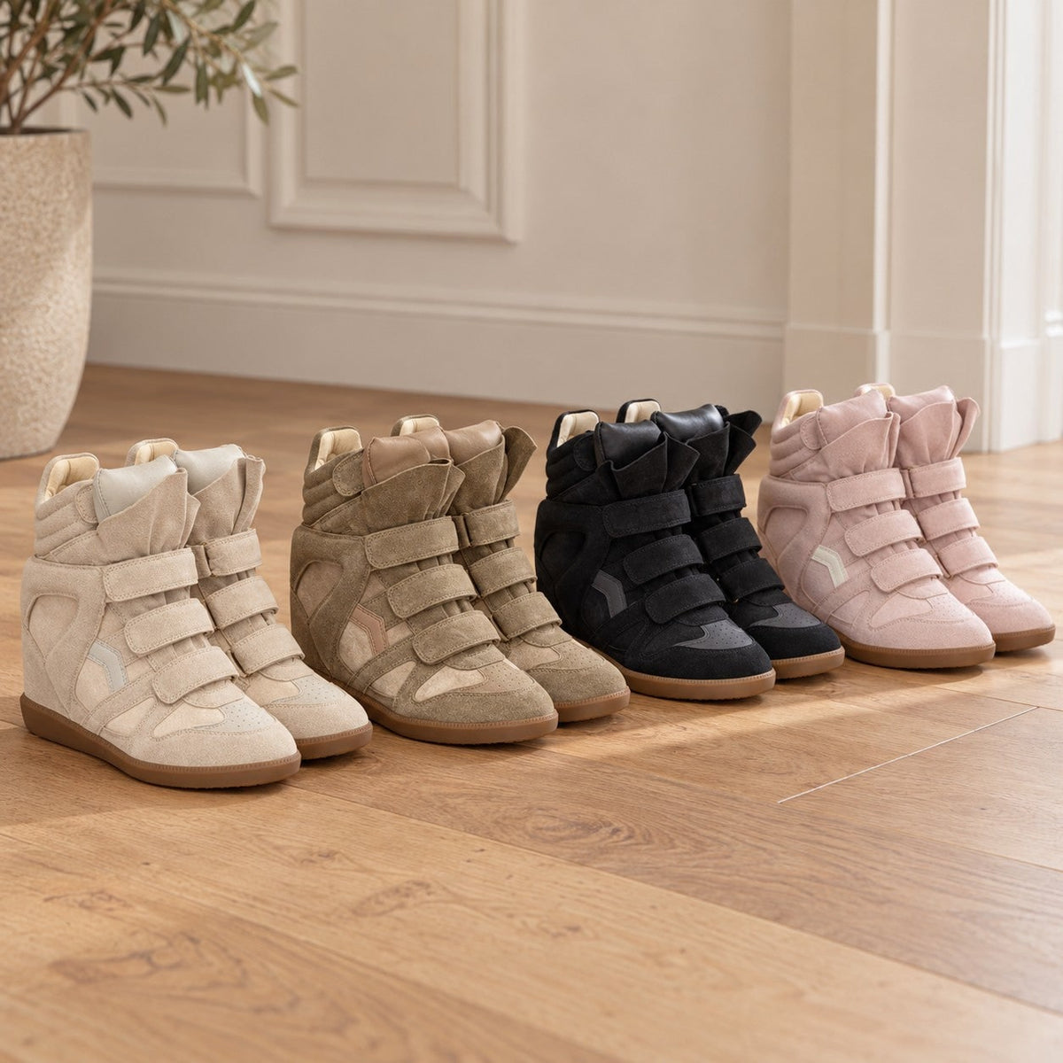 Sneakers alte con zeppa nascosta donna 2