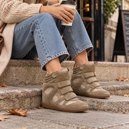 Sneakers alte con zeppa nascosta donna 3