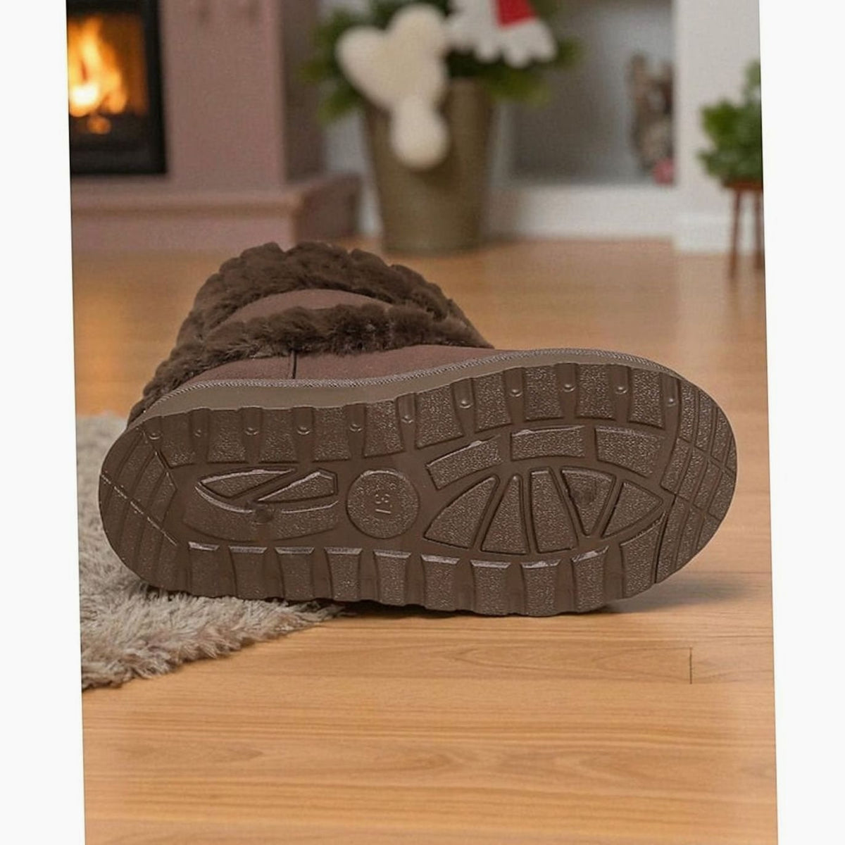 Stivali da neve slip-on con bordo in pelliccia sintetica donna 4