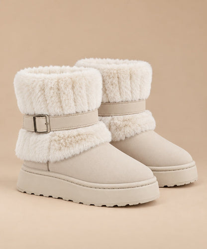 Stivali da neve slip-on con bordo in pelliccia sintetica donna 6