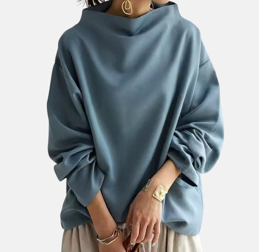 Sweater donna a collo alto in maglia morbida e comoda 1
