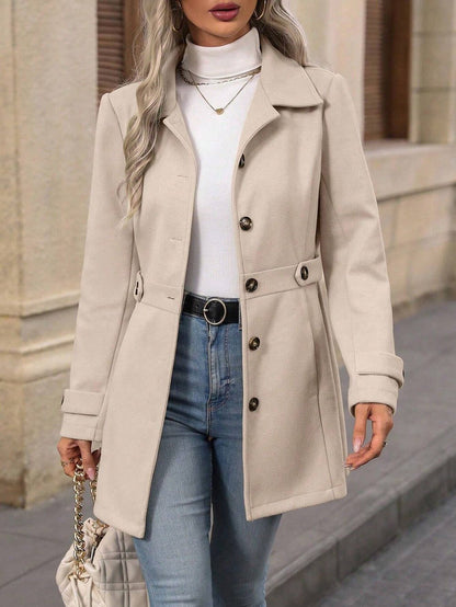 Trench donna doppiopetto sciancrato con cintura regolabile 4